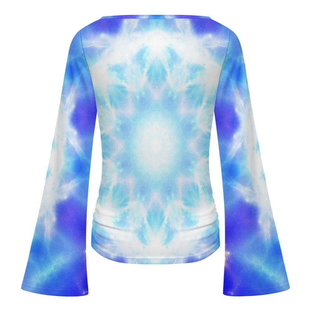 Amen Jin's Dragon's Love Desires Women's Boat Neck Bell Sleeve T-shirt