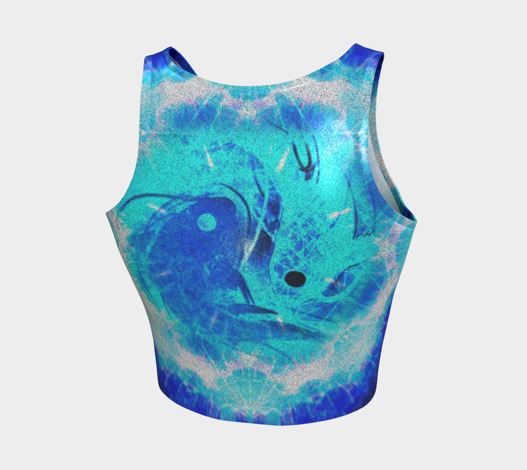 Amen Jin's Blue Sun Koi Meditations Athletic Crop Top