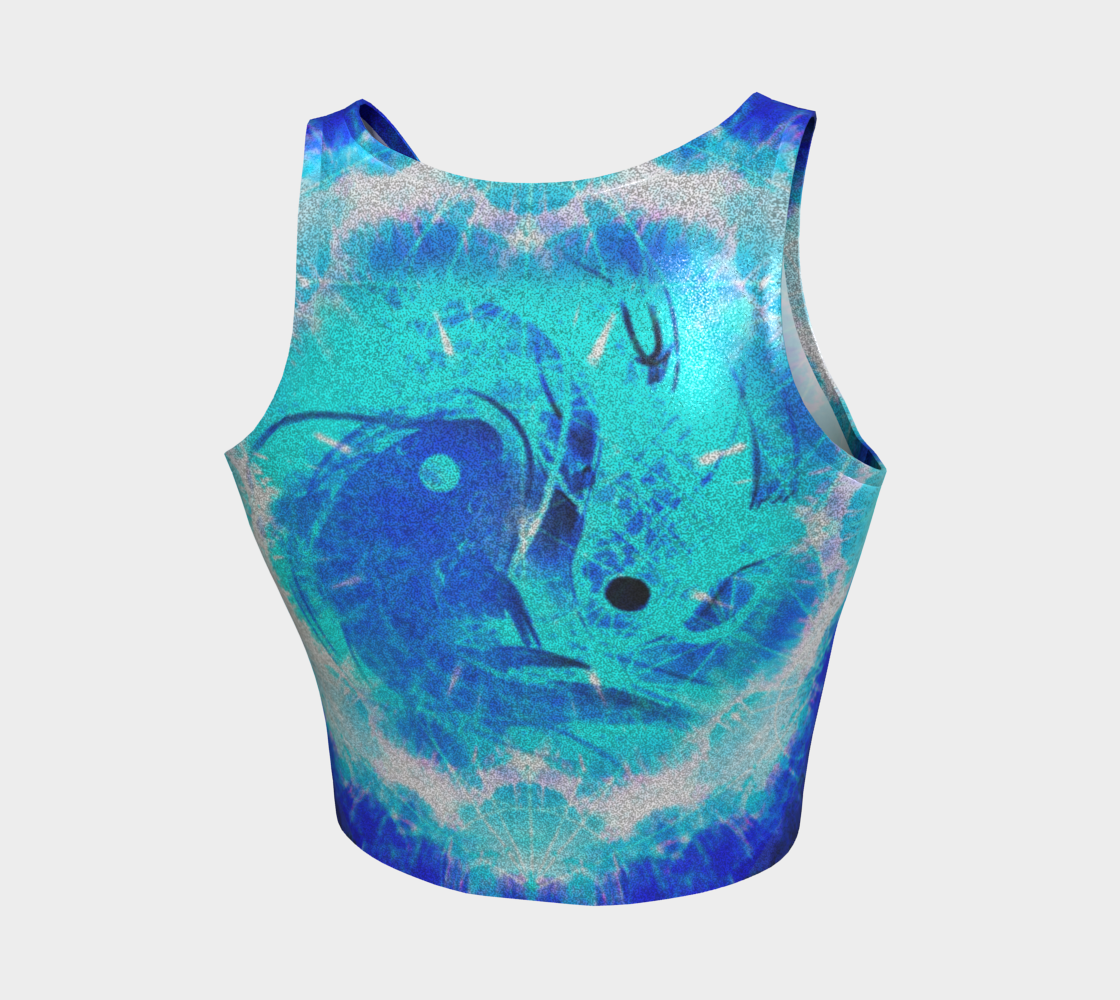 Amen Jin's Blue Sun Koi Meditations Athletic Crop Top