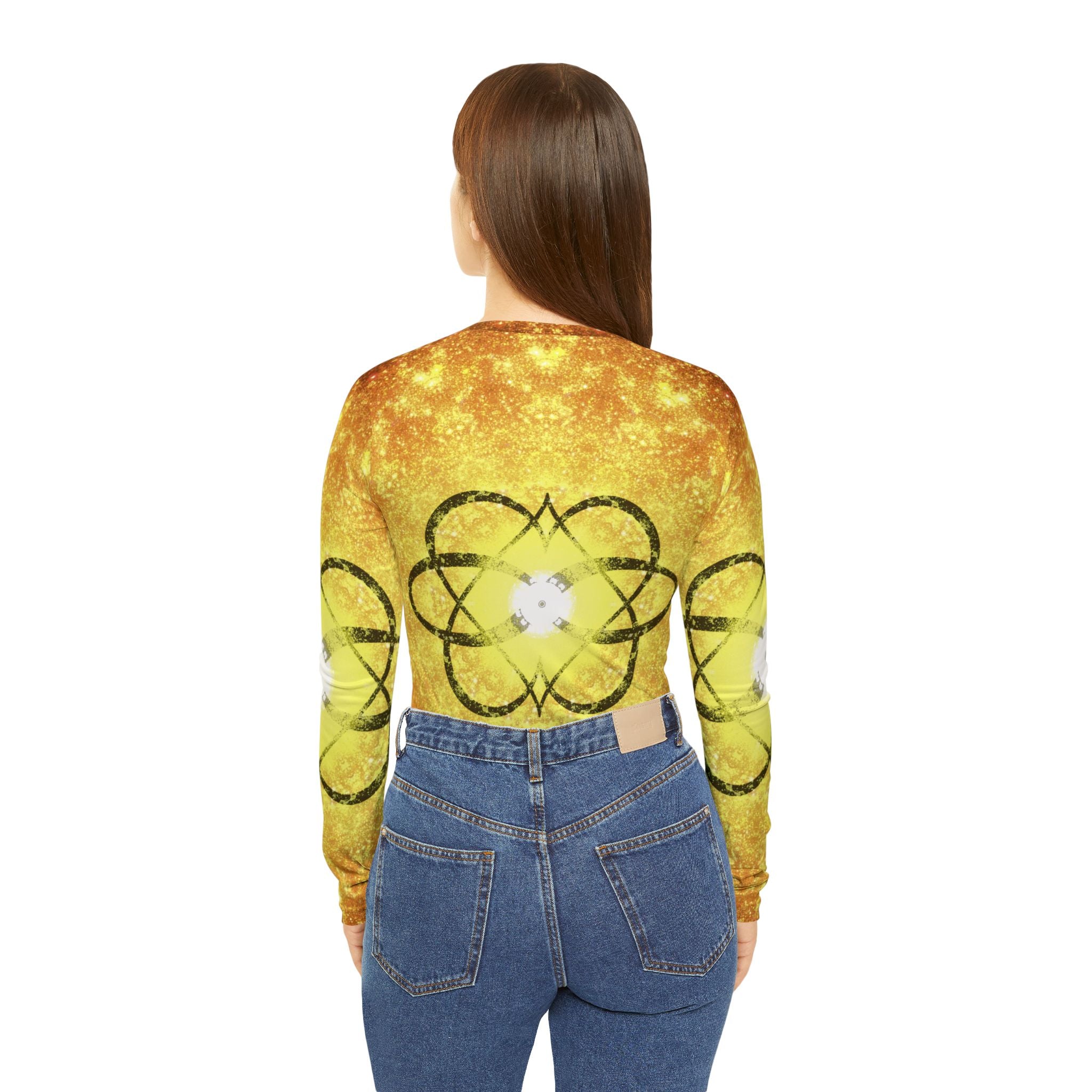 Katerina's Autistic Gold Infinity Desires 2024 Long Sleeve V-neck Shirt