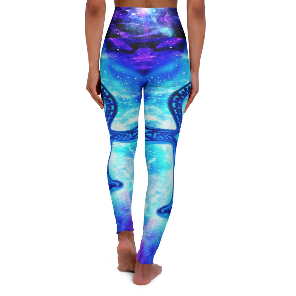 Mystic Ankh Dreams High Waisted Yoga Leggings