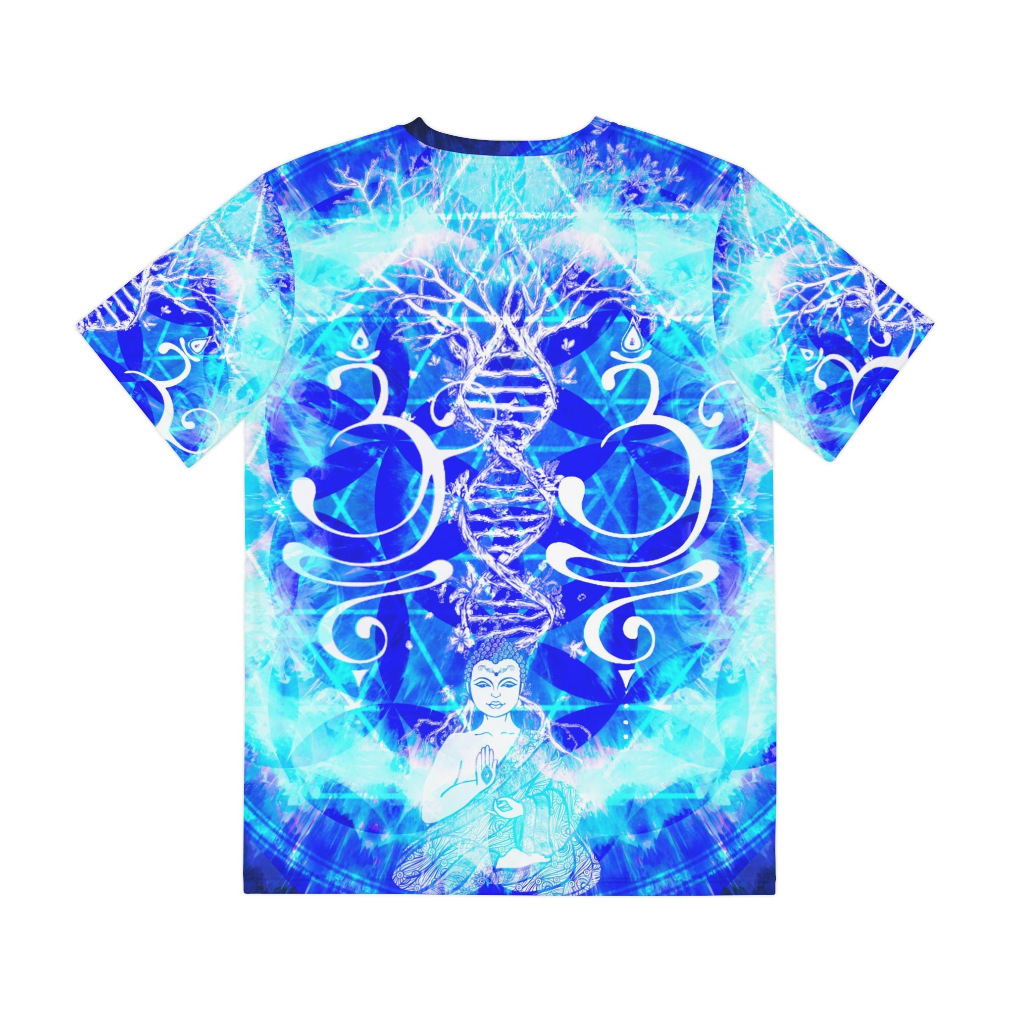 Amen Jin's Blue Sun Buddha Meditations Men's Polyester Tee
