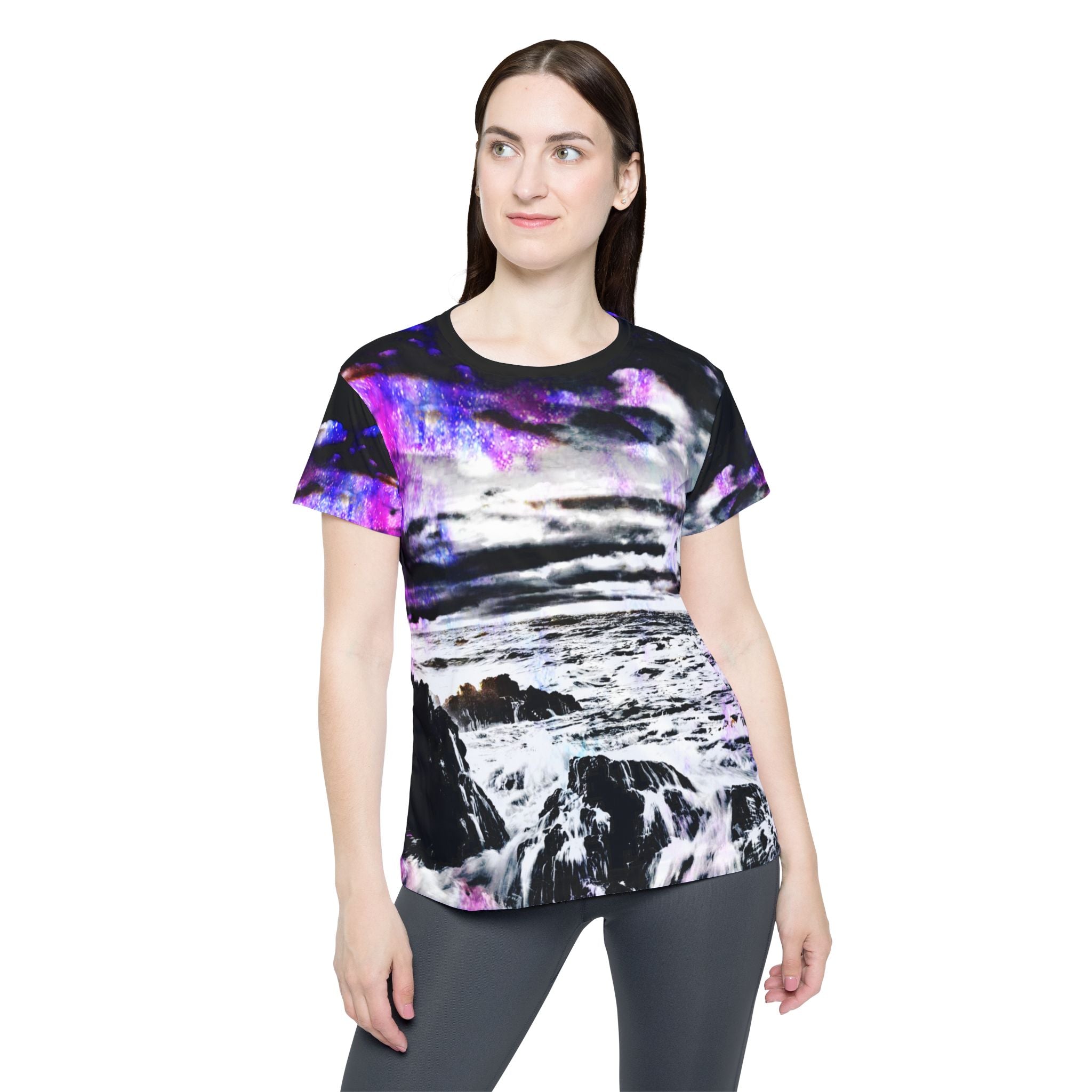 Rainbow Universe Cosmic Falls Dreams Women's Sports Jersey