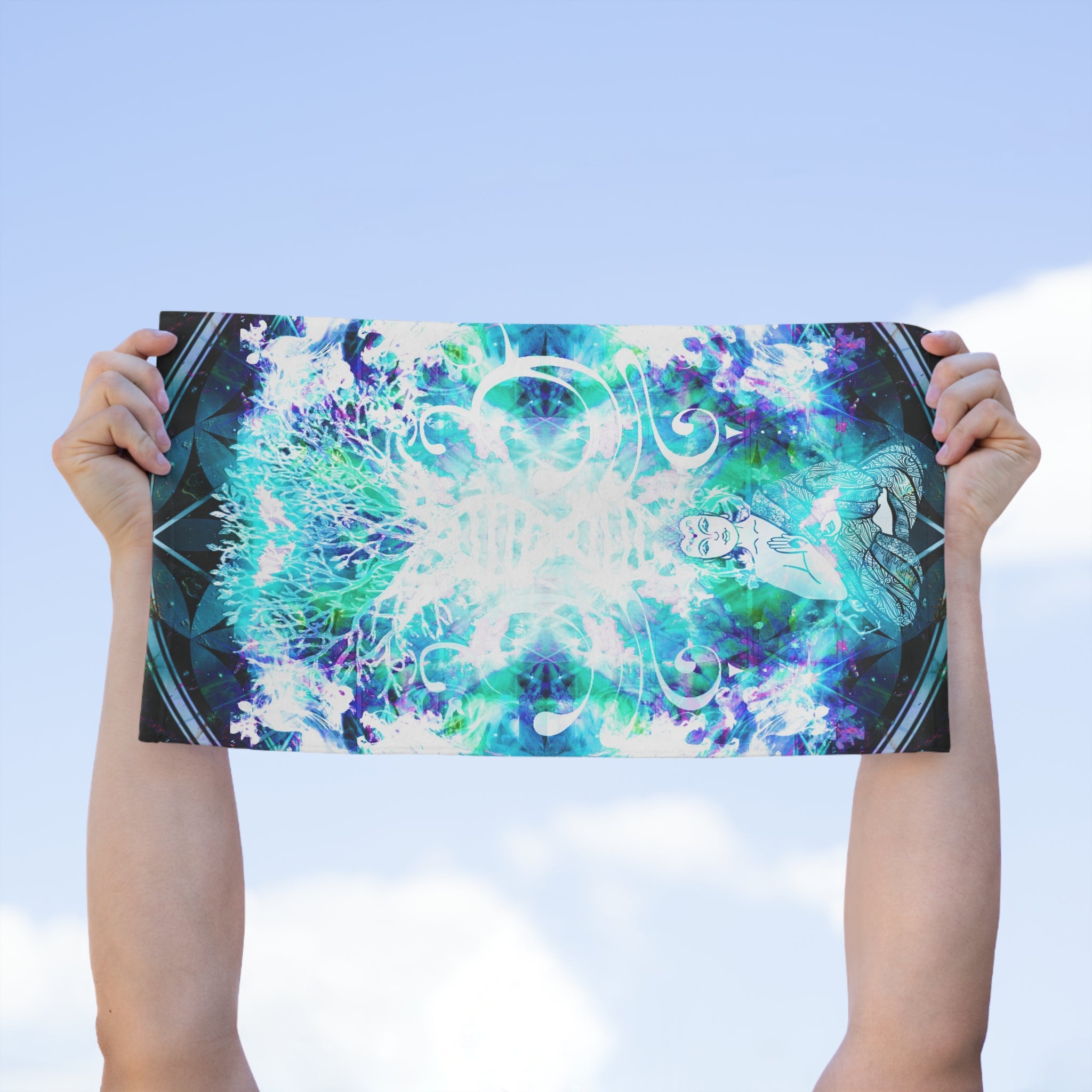 Katerina's Now and Forever Eye Buddha Meditations Rally Towel, 11x18