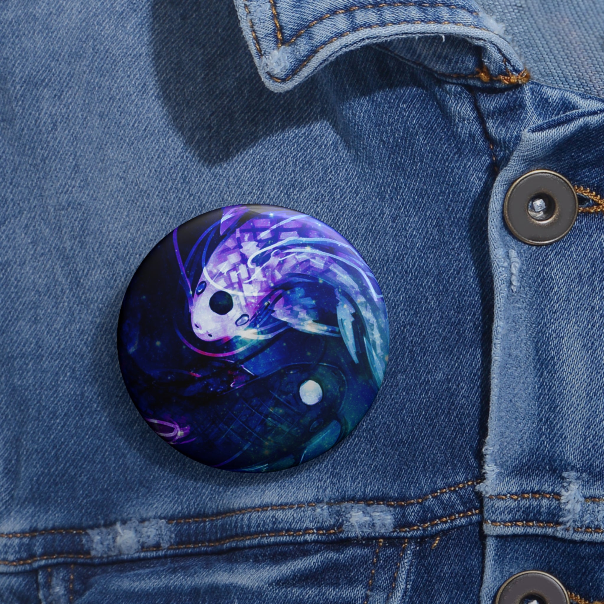 Dancing Serenity Yin Yang Dreams Pin Buttons