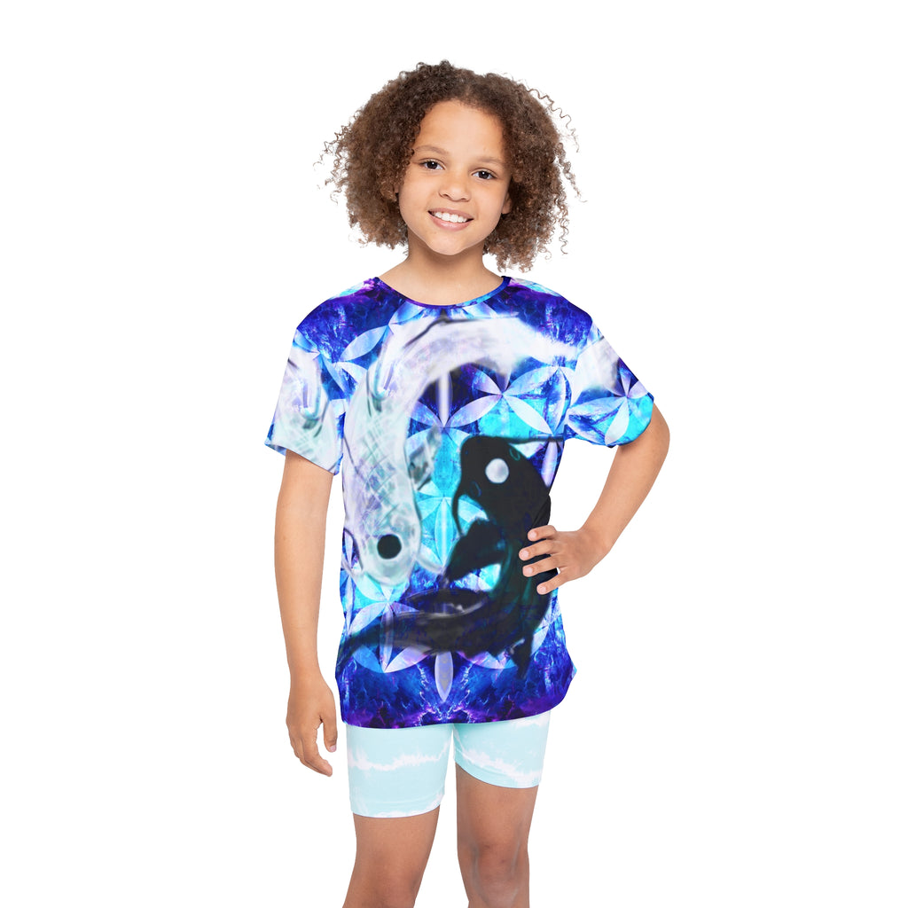 Amen Jin's Dragon's Gate Desires Koi Meditations Kids Sports Jersey