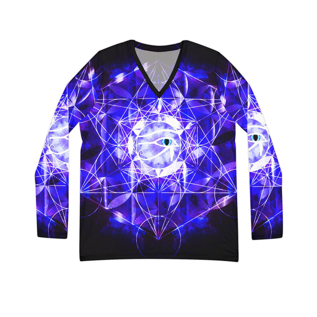 Ajna Illumination Meditations Long Sleeve V-neck Shirt