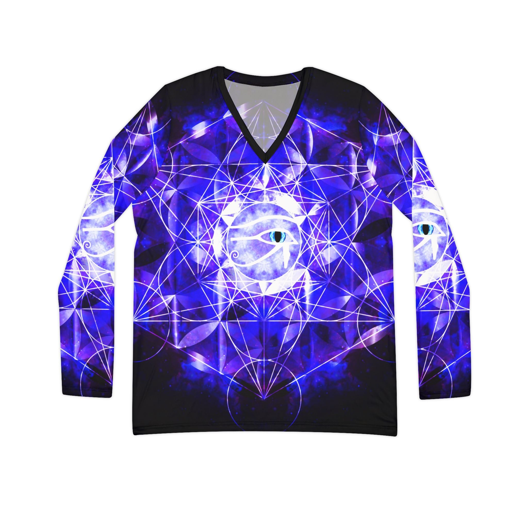 Ajna Illumination Meditations Long Sleeve V-neck Shirt