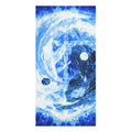 Amen Jin's Blue Sun Koi Meditations Mink-Cotton Towel
