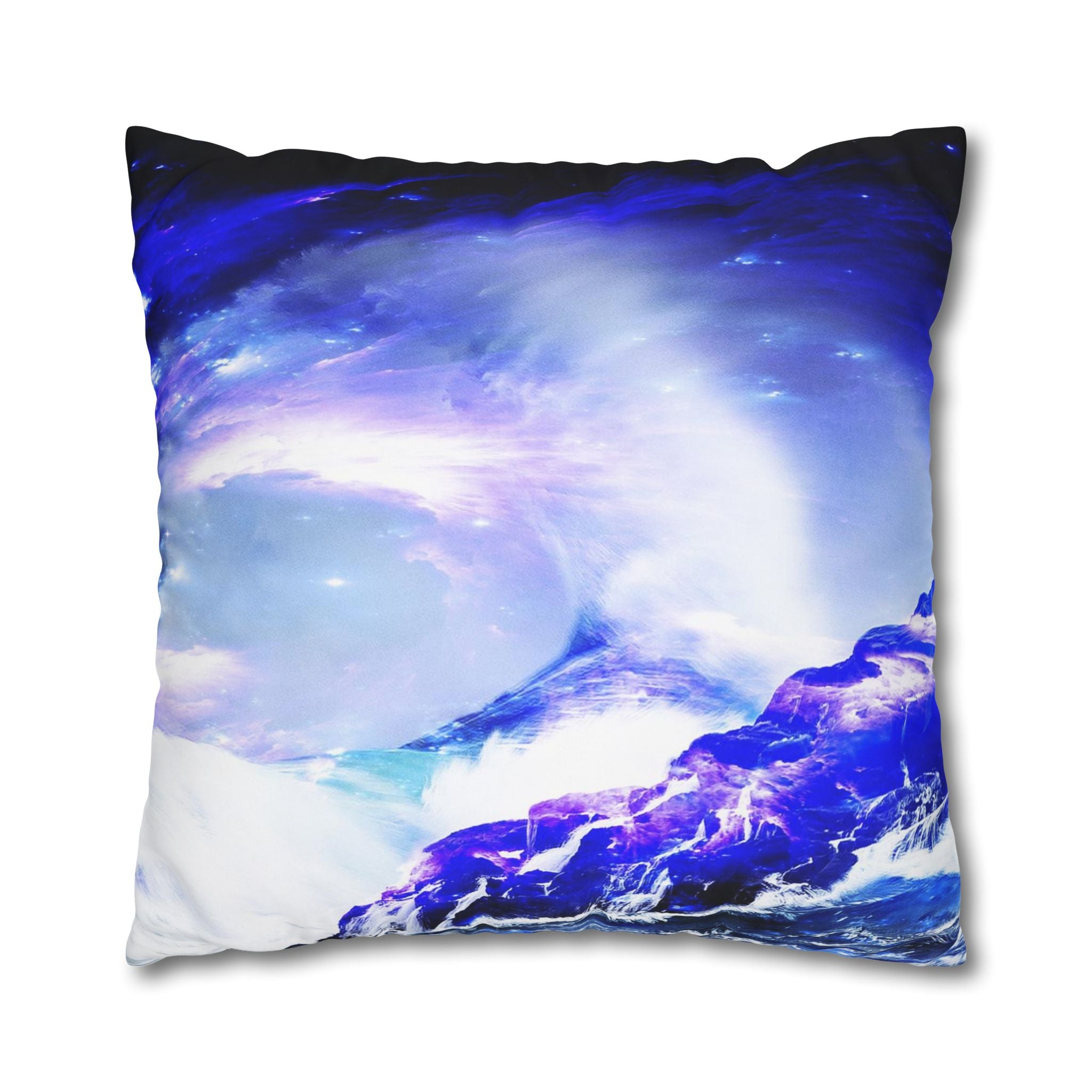 Amethyst Sapphire Serenity Bay Dreams Spun Polyester Pillowcase