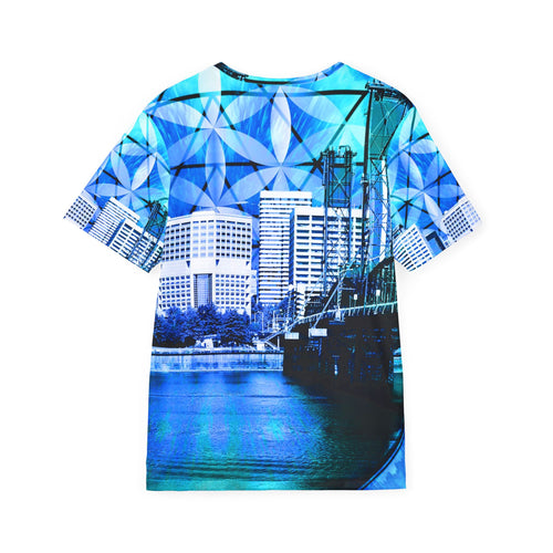 Amen Jin Blue Fire Portland Meditations Men's Sports Jersey