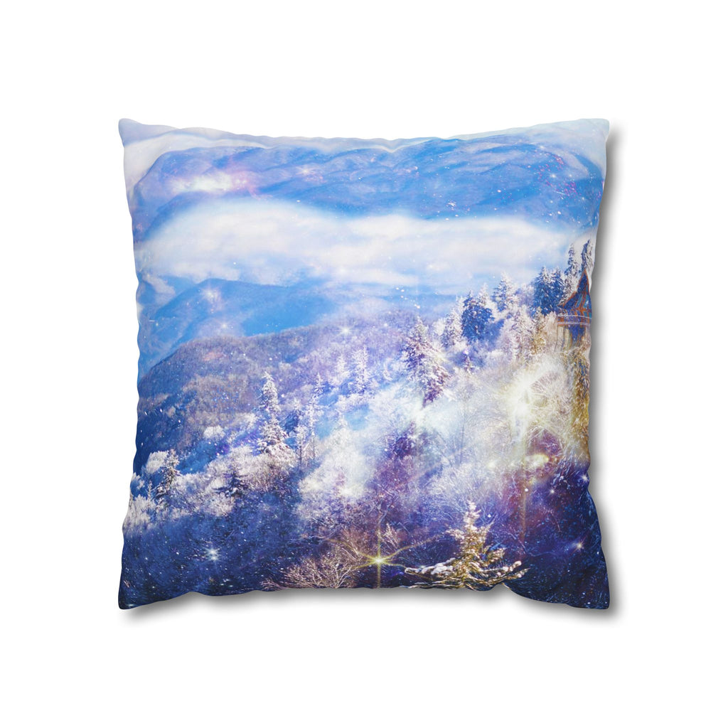 Katerina's Light a Way Smoky Mountain Dreams Square Poly Canvas Pillowcase