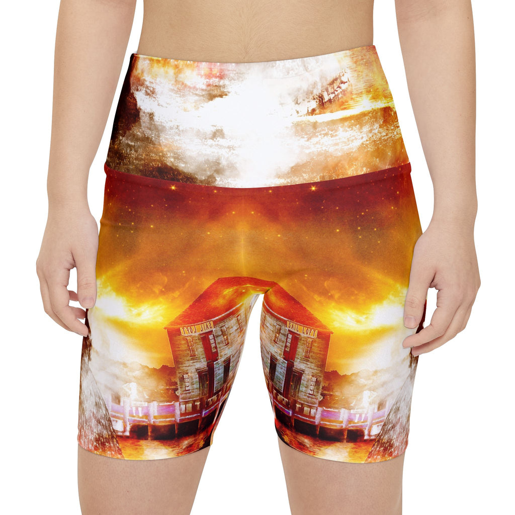 Samhain Eve Salem Harbor Dreams Women's Workout Shorts