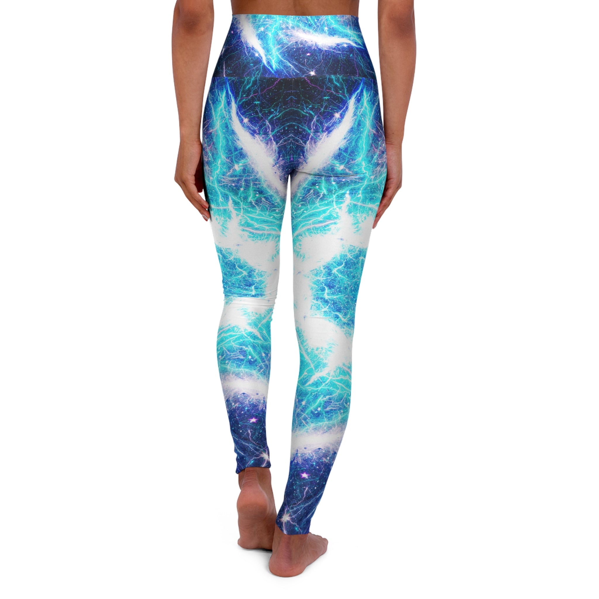 Katerina's Electric Dragon Fire Desires High Waisted Yoga Leggings