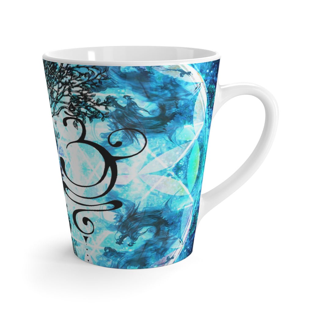 Amen Jin's all the White Horses Buddha Meditations Latte Mug
