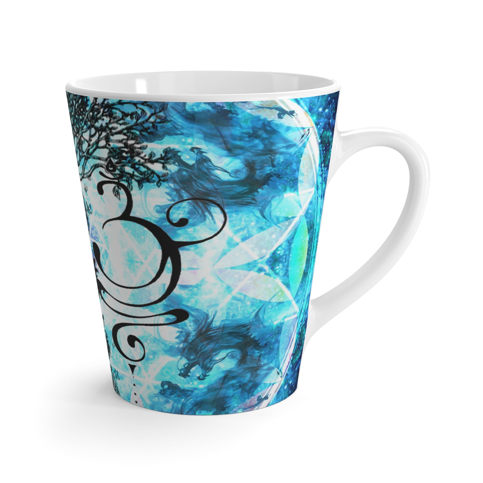 Amen Jin's all the White Horses Buddha Meditations Latte Mug