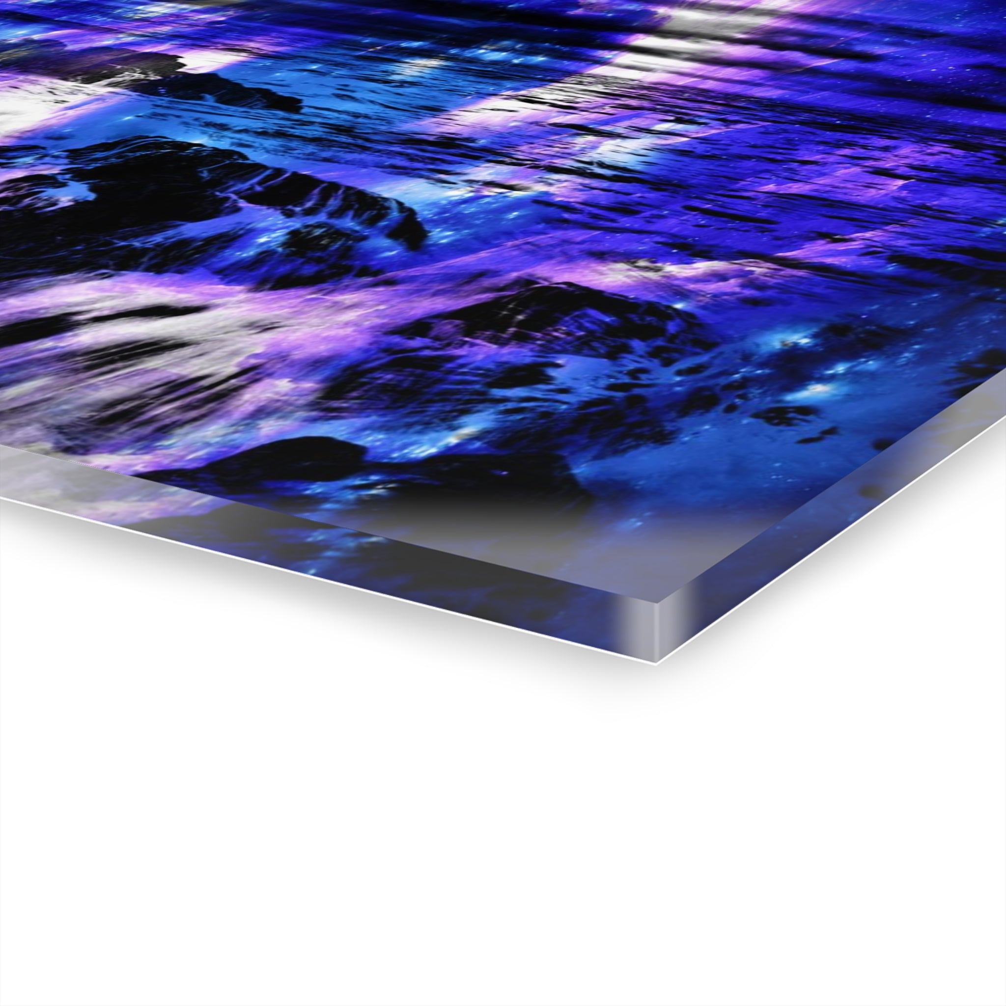 Amethyst Sapphire Cosmic Falls Dreams Acrylic Prints (French Cleat Hanging)