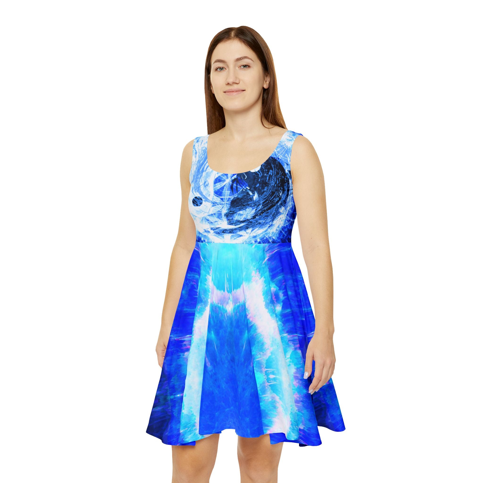 Amen Jin's Blue Sun Koi Meditations Women's Skater Dress