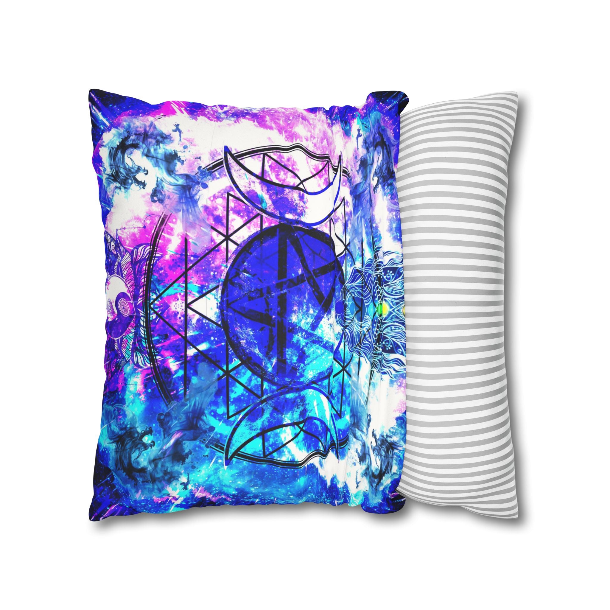 Creation's Magickal Awakening Meditations Faux Suede Square Pillow Case