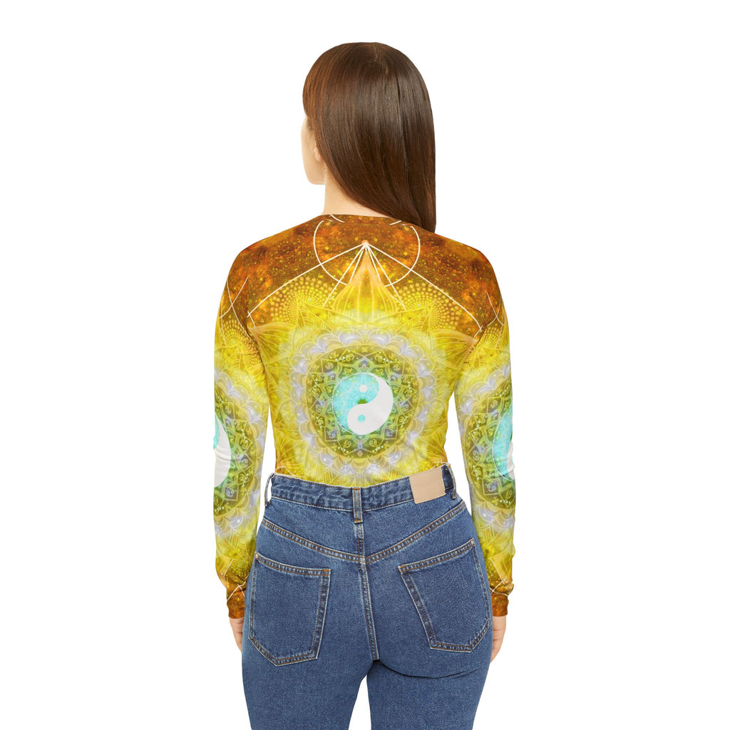 ManiPura Yin Yang Meditations Long Sleeve V-neck Shirt