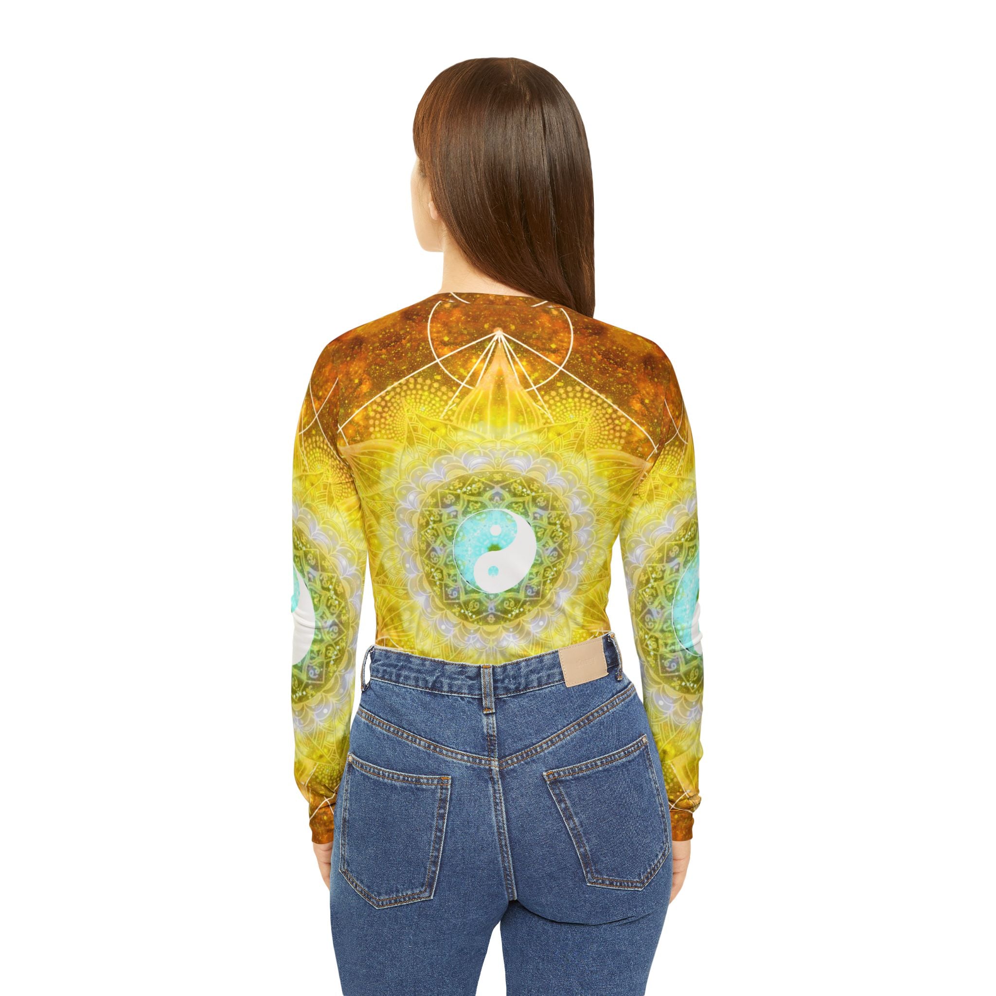 ManiPura Yin Yang Meditations Long Sleeve V-neck Shirt