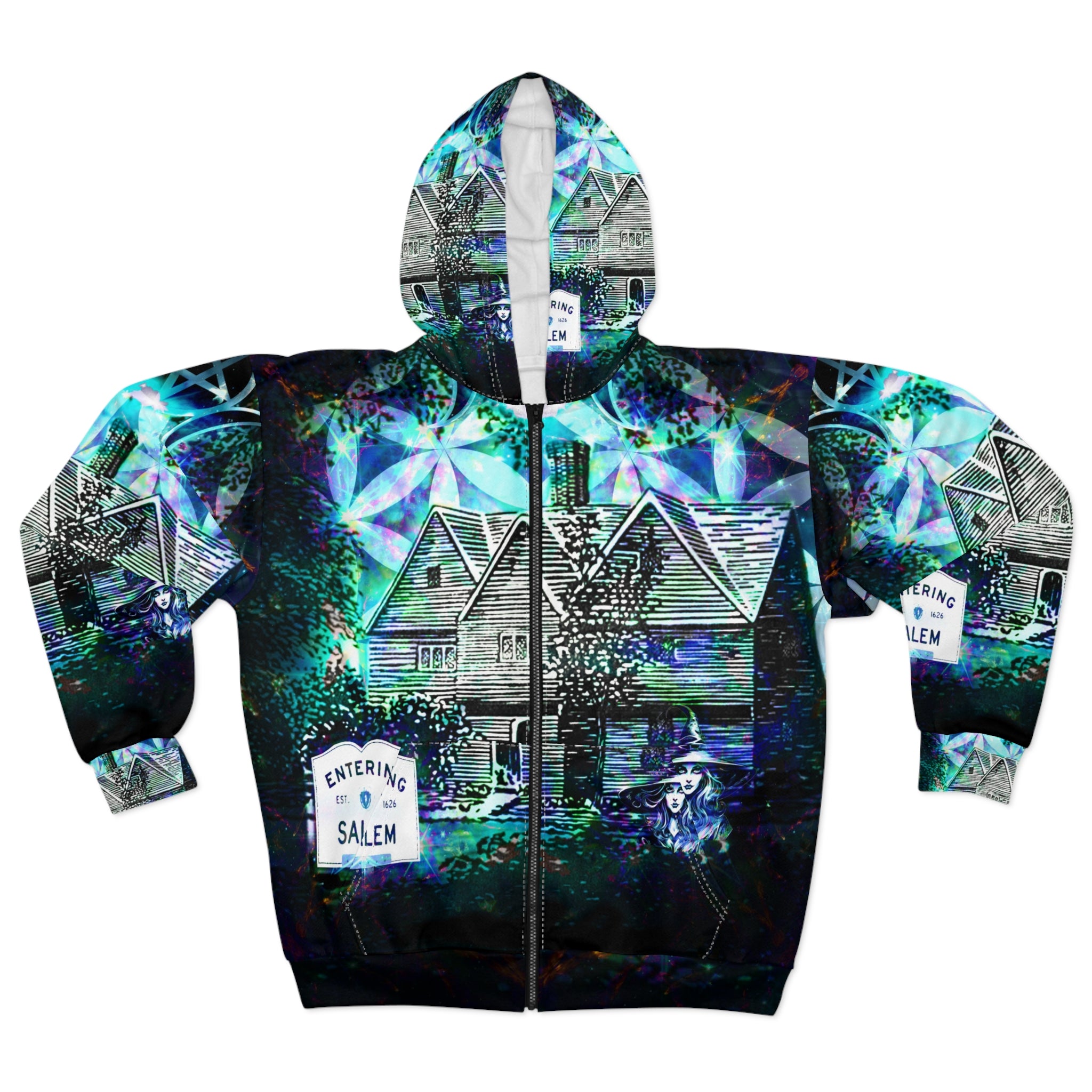 Katerina's Now and Forever Salem Witch Meditations Unisex Zip Hoodie