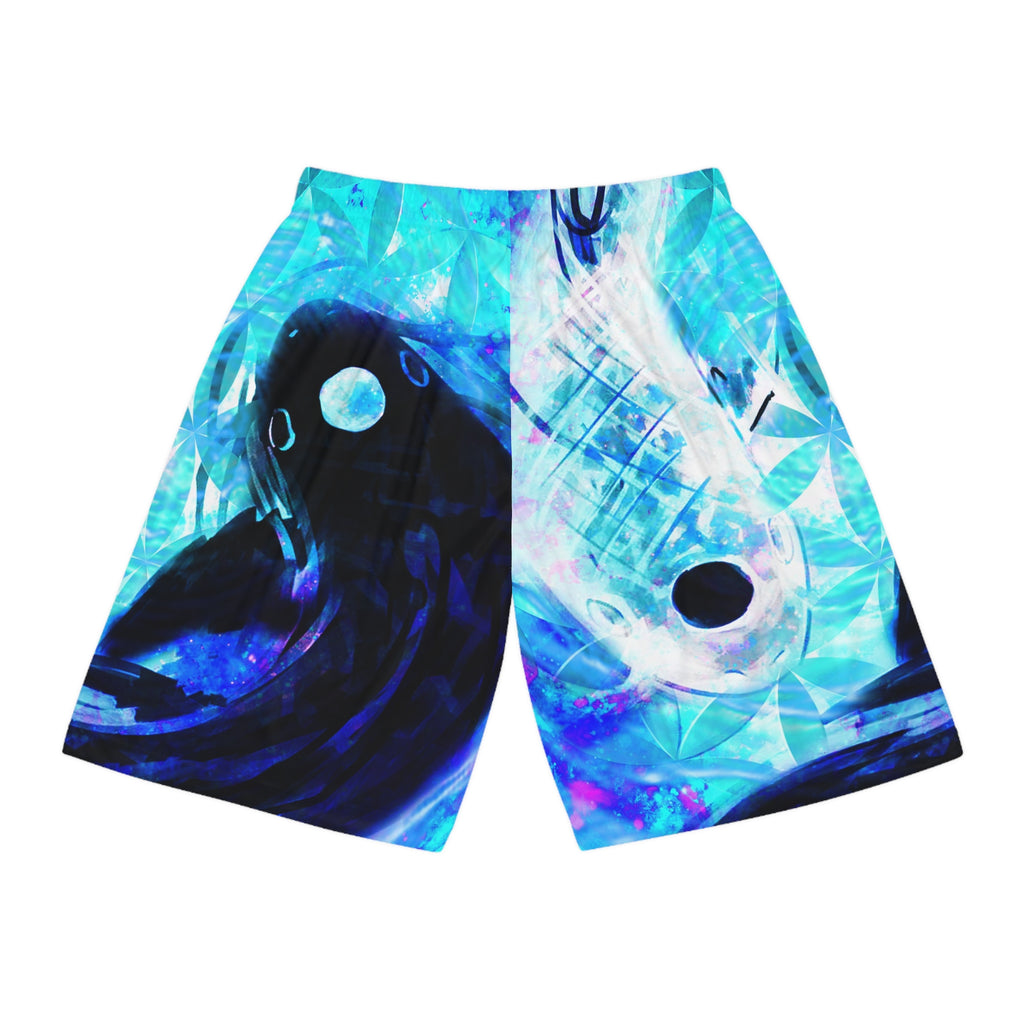 Amen Jin's Memories of Yesterday Koi Meditations Basketball Shorts