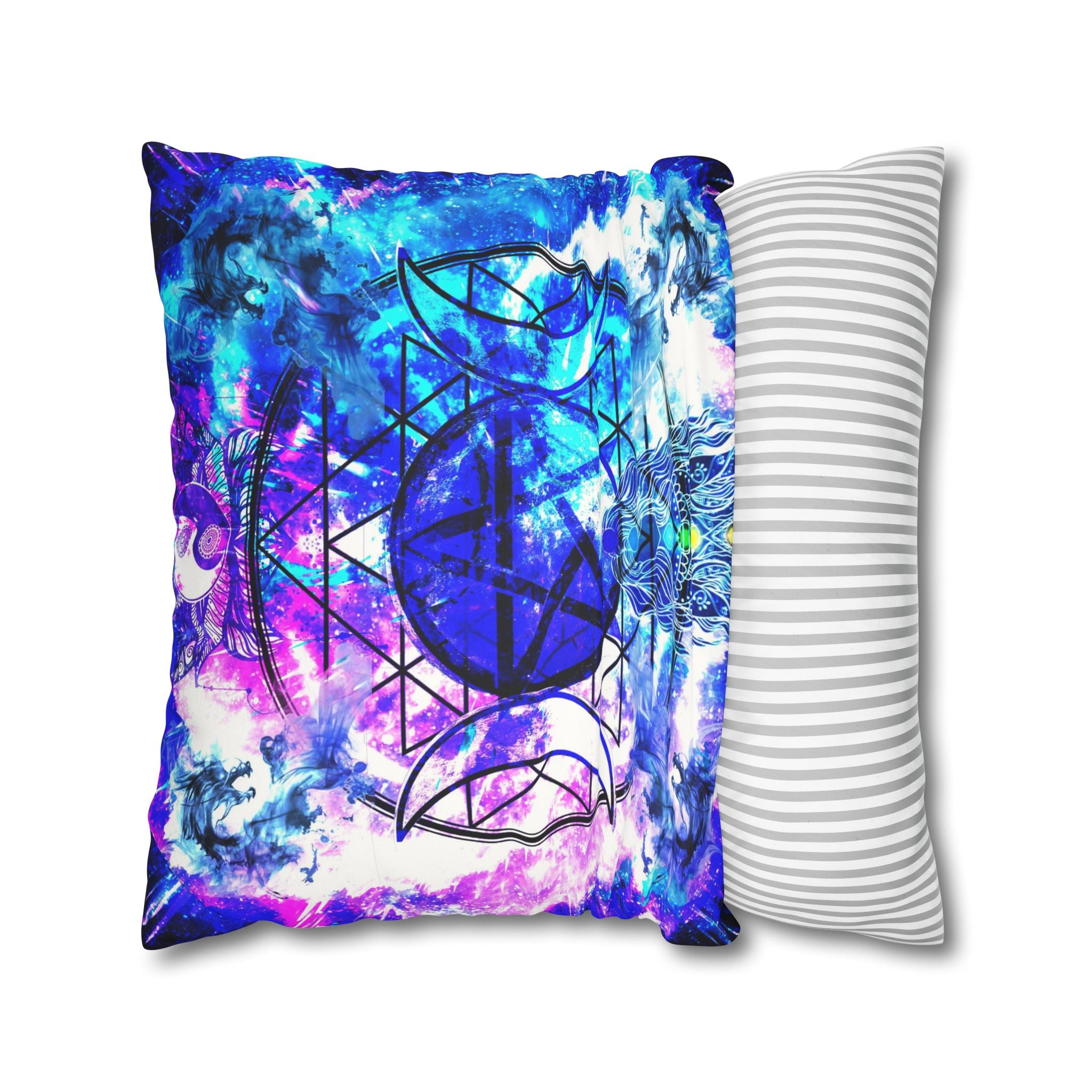 Creation's Magickal Awakening Meditations Faux Suede Square Pillow Case