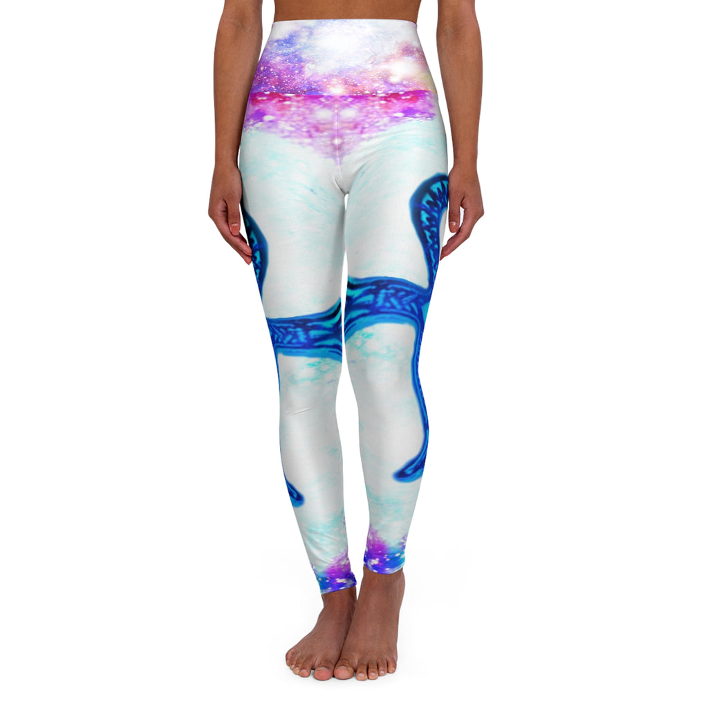 Rainbow Universe Ankh Dreams High Waisted Yoga Leggings