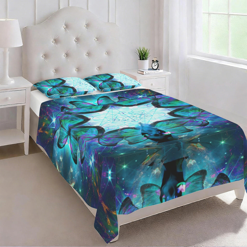 Katerina's Now & Forever Metamorphosis Meditations 3-Piece Bedding Set (Bed Sheet + Pillowcases)  | Ships from USA