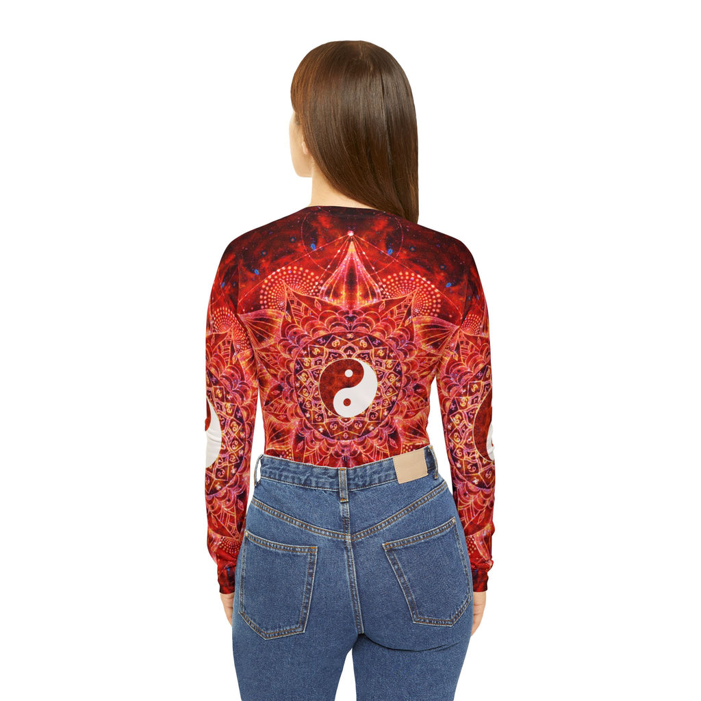 Muladhara Yin Yang Meditations Long Sleeve V-neck Shirt