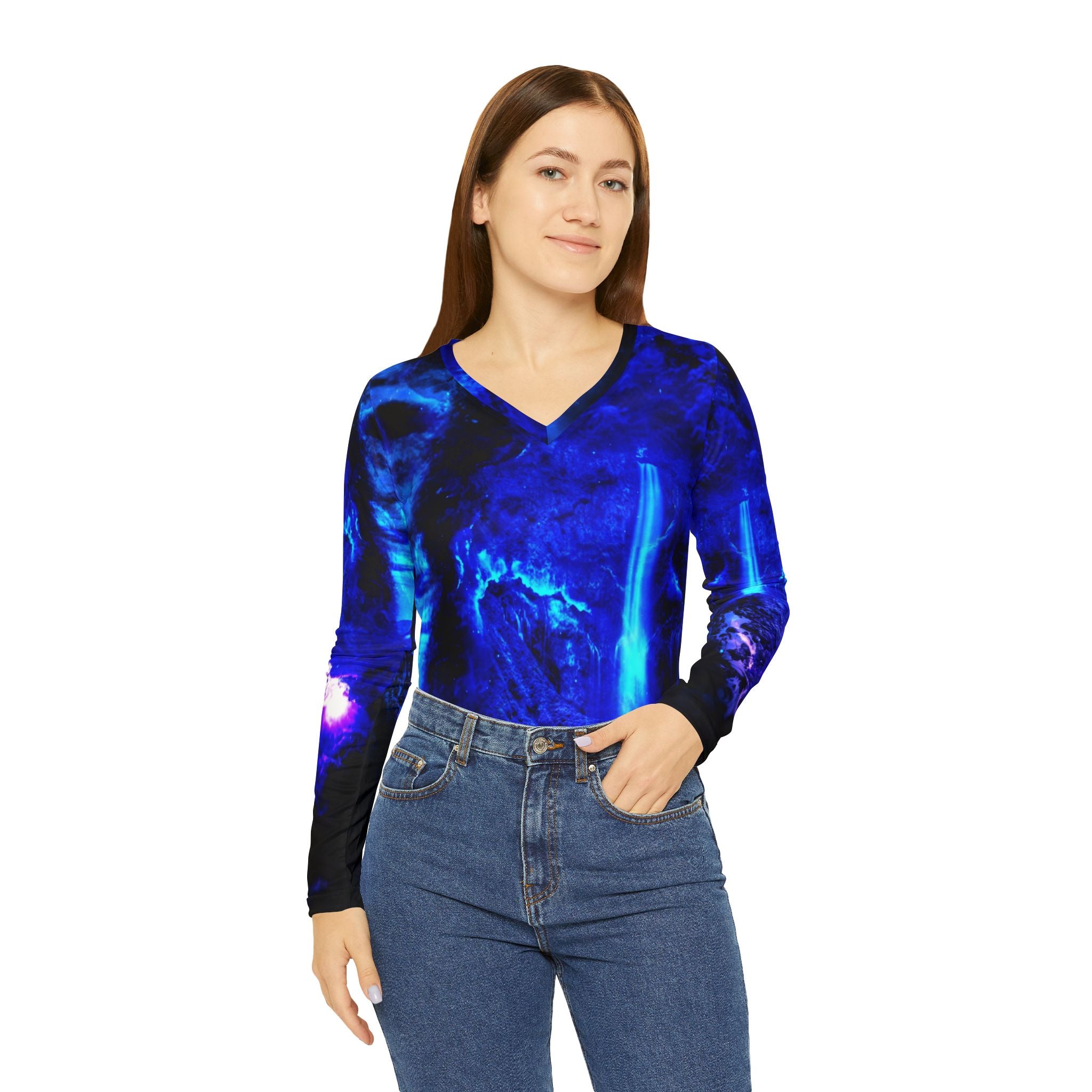 Ad Amorem Amisi Abalone Lake Dreams Long Sleeve V-neck Shirt