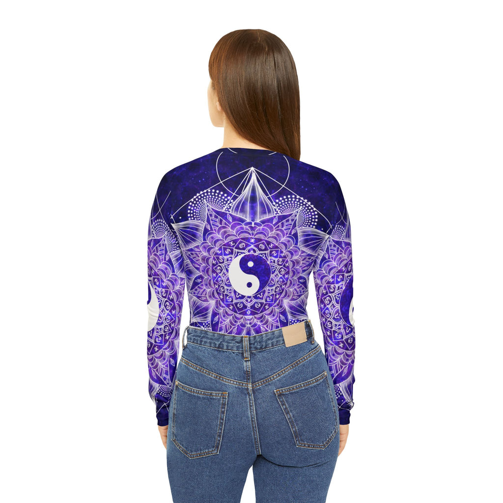 Katerina's Dragon's Eye Yin Yang Meditations Long Sleeve V-neck Shirt