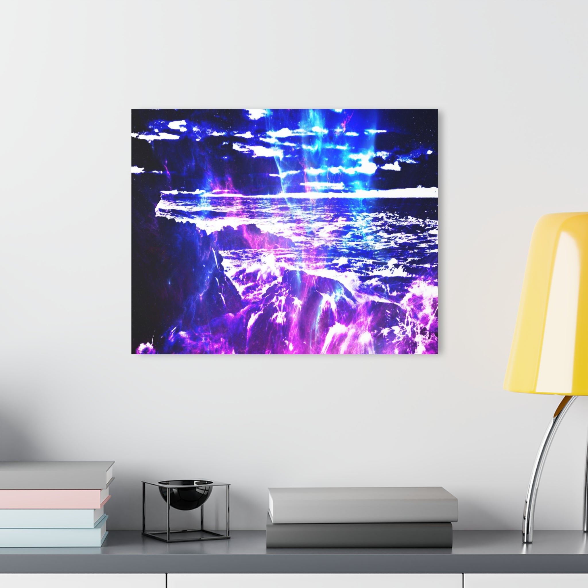 Amethyst Cosmic Falls Dreams Acrylic Prints (French Cleat Hanging)