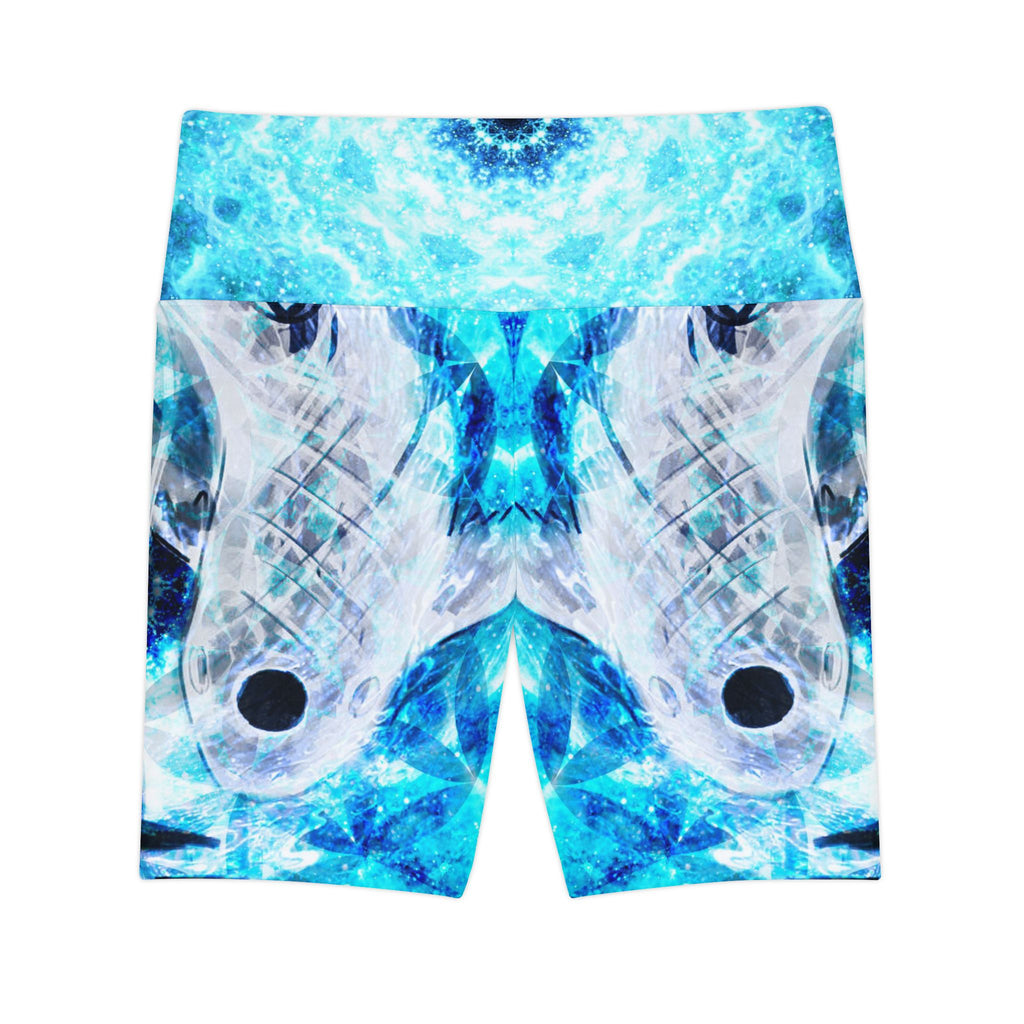 Amen Jin's all the White Horses Koi Meditations Women's Workout Shorts