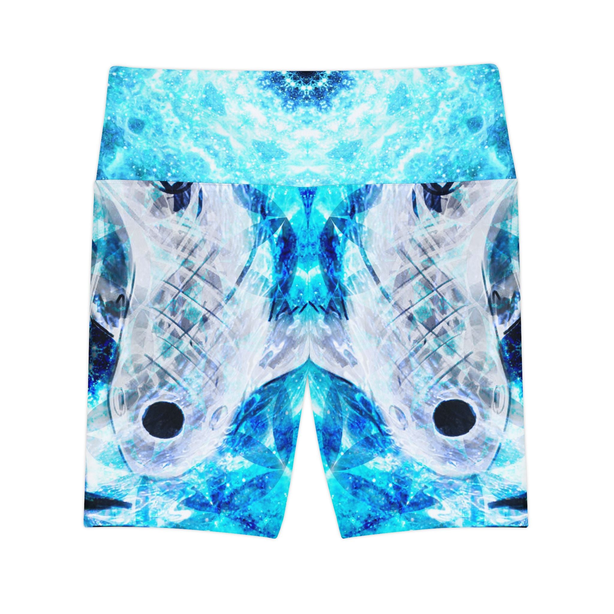 Amen Jin's all the White Horses Koi Meditations Women's Workout Shorts