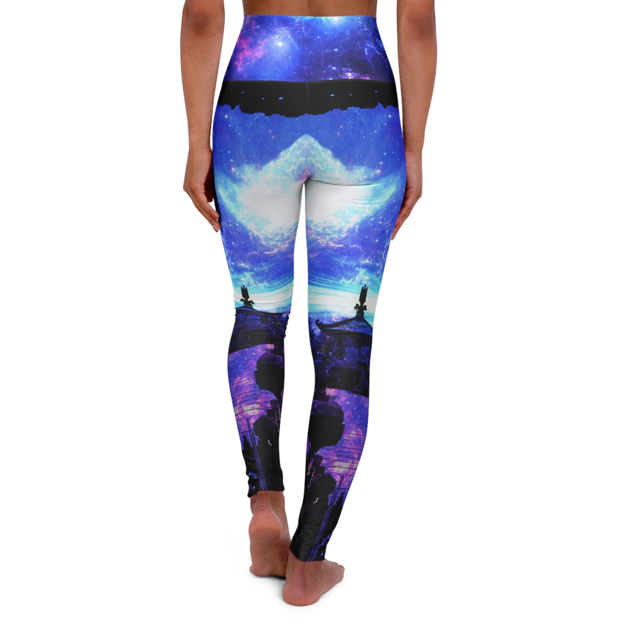 Iridescent Balinese Dreams High Waisted Yoga Leggings