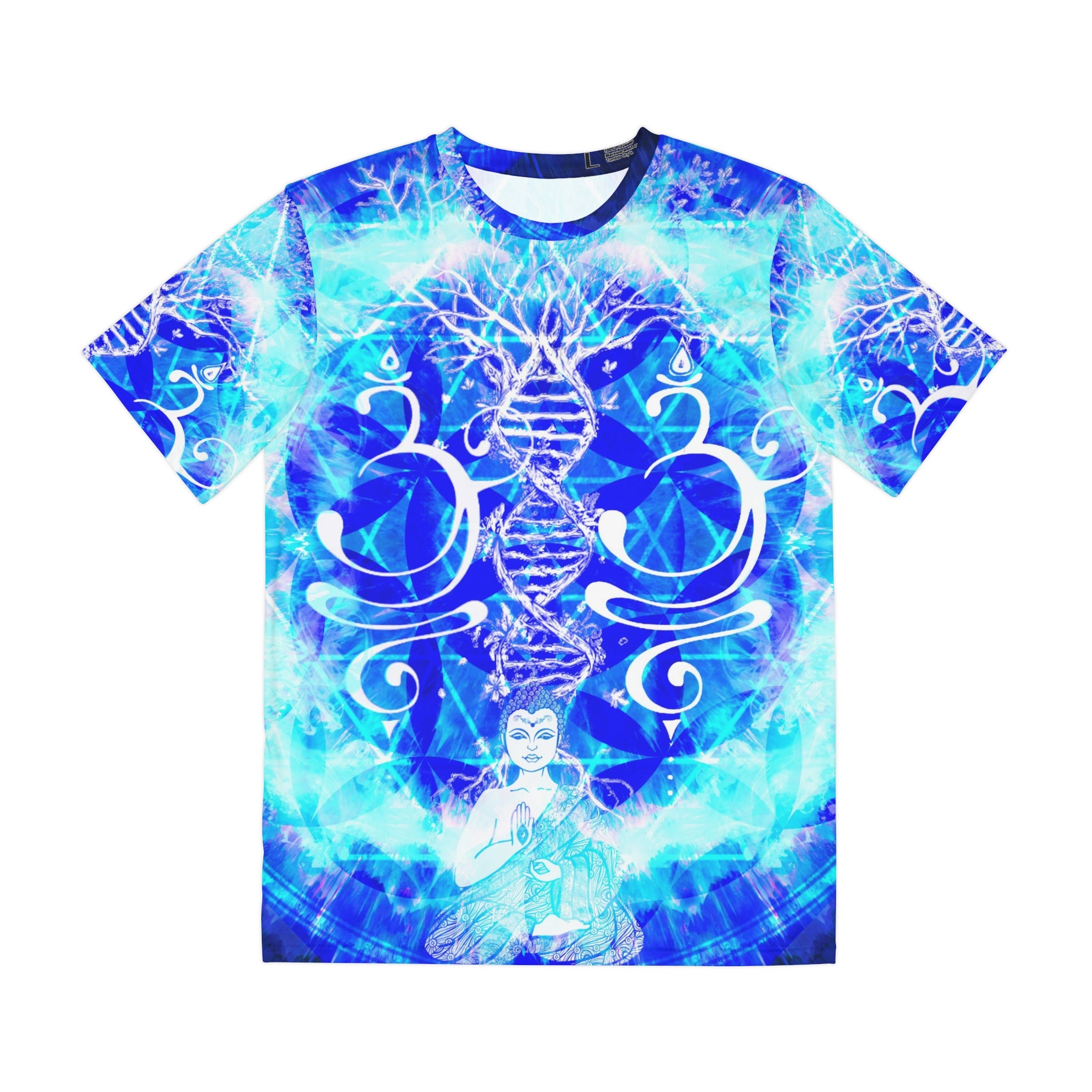 Amen Jin's Blue Sun Buddha Meditations Men's Polyester Tee