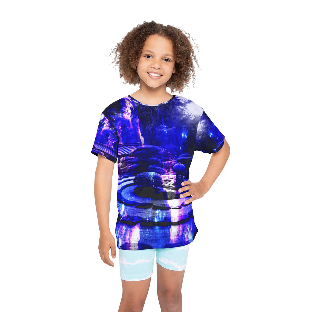 Amethyst Sapphire Tranquil Garden Dreams Kids Sports Jersey