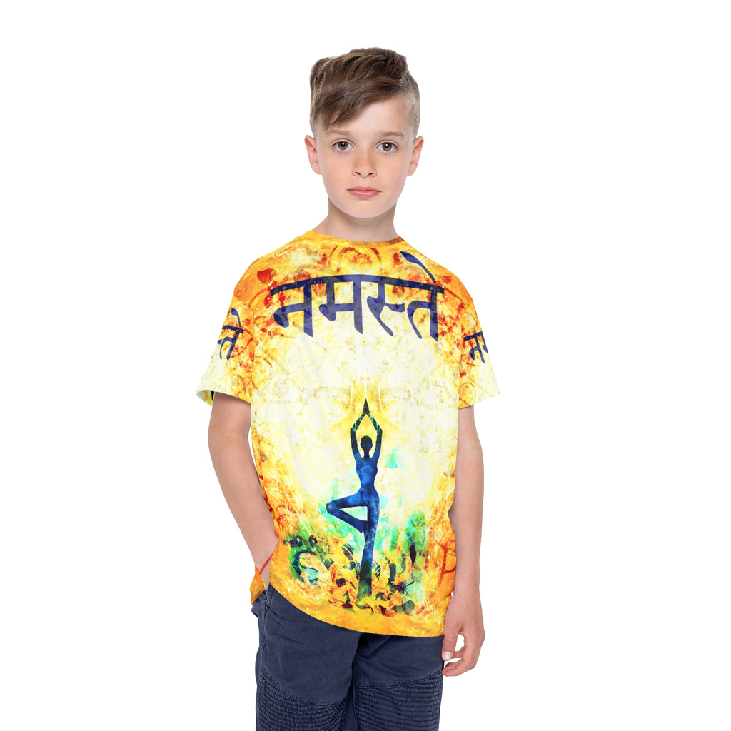 Katerina's Golden Namaste Meditations Kids Sports Jersey
