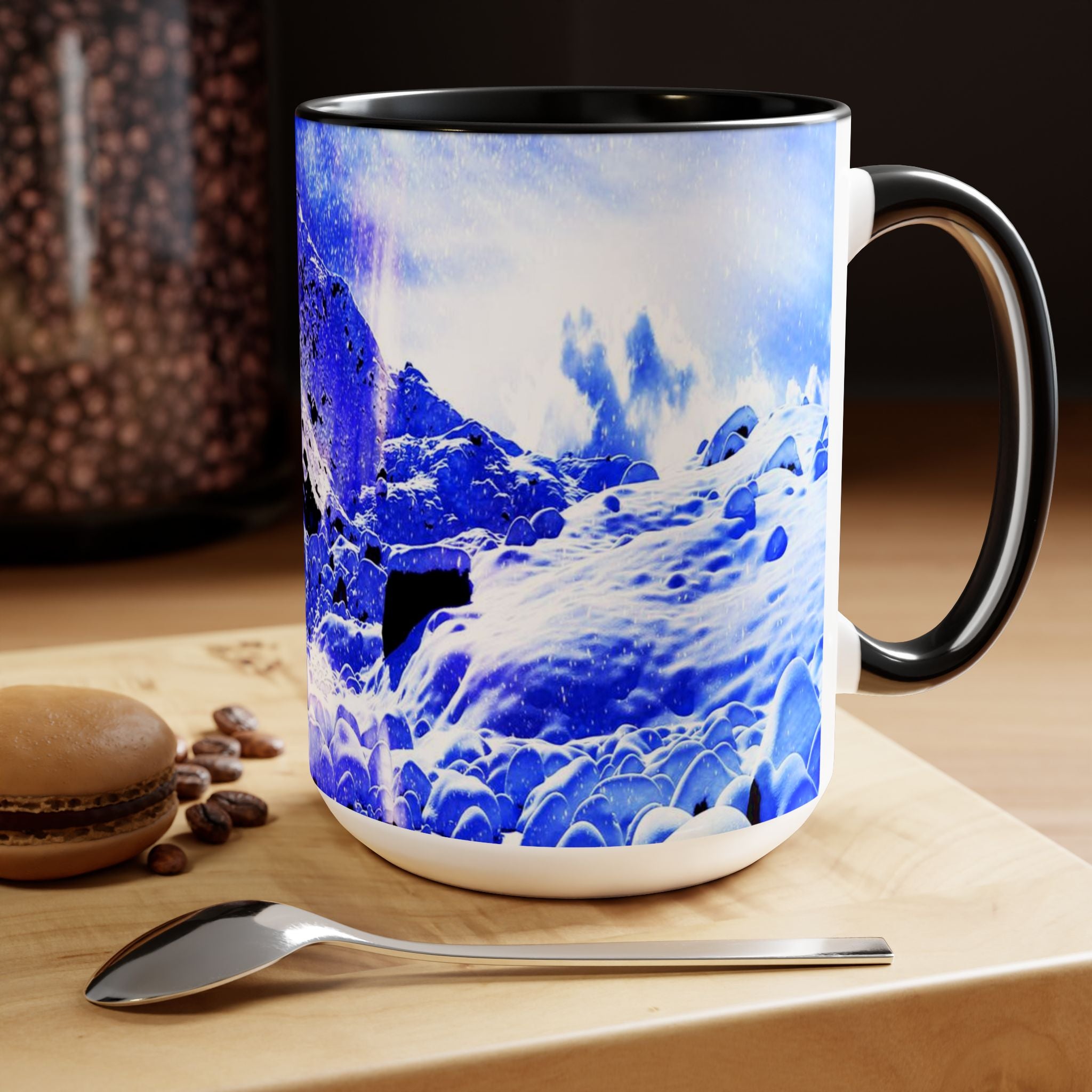 Yule Night Dreams Two-Tone Coffee Mugs, 15oz
