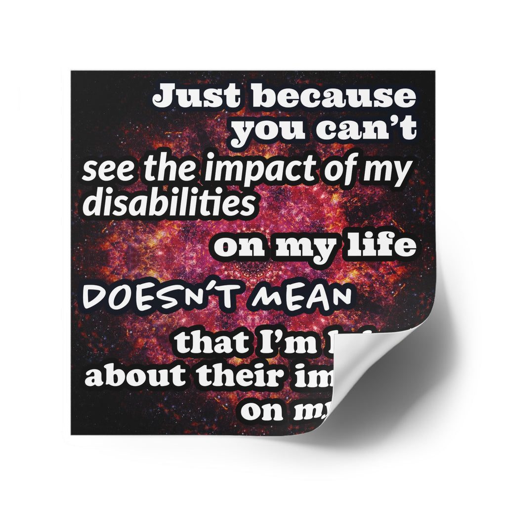 Katerina's Battle Symphony Desires 2023 "Just Because You Can't" Square Stickers, Indoor\Outdoor