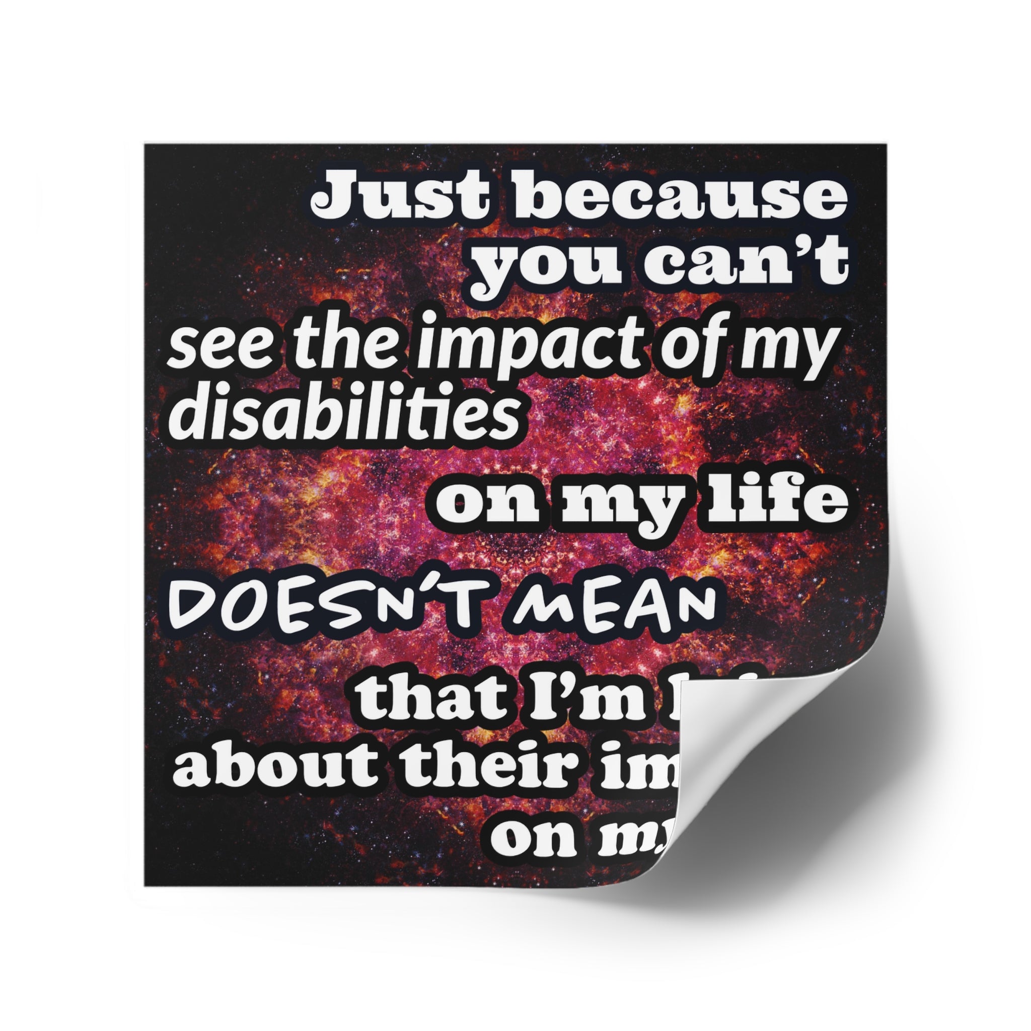Katerina's Battle Symphony Desires 2023 "Just Because You Can't" Square Stickers, Indoor\Outdoor
