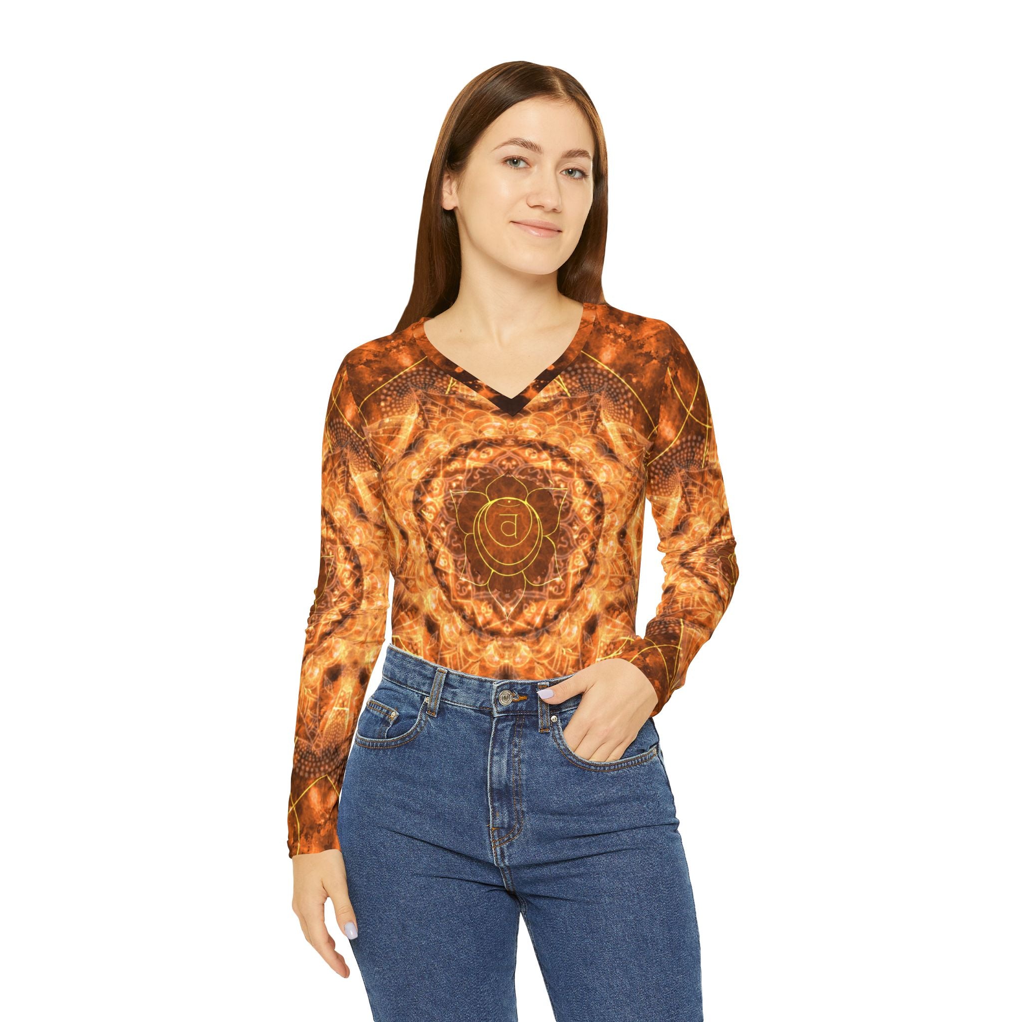 Svadisthana Meditations Long Sleeve V-neck Shirt