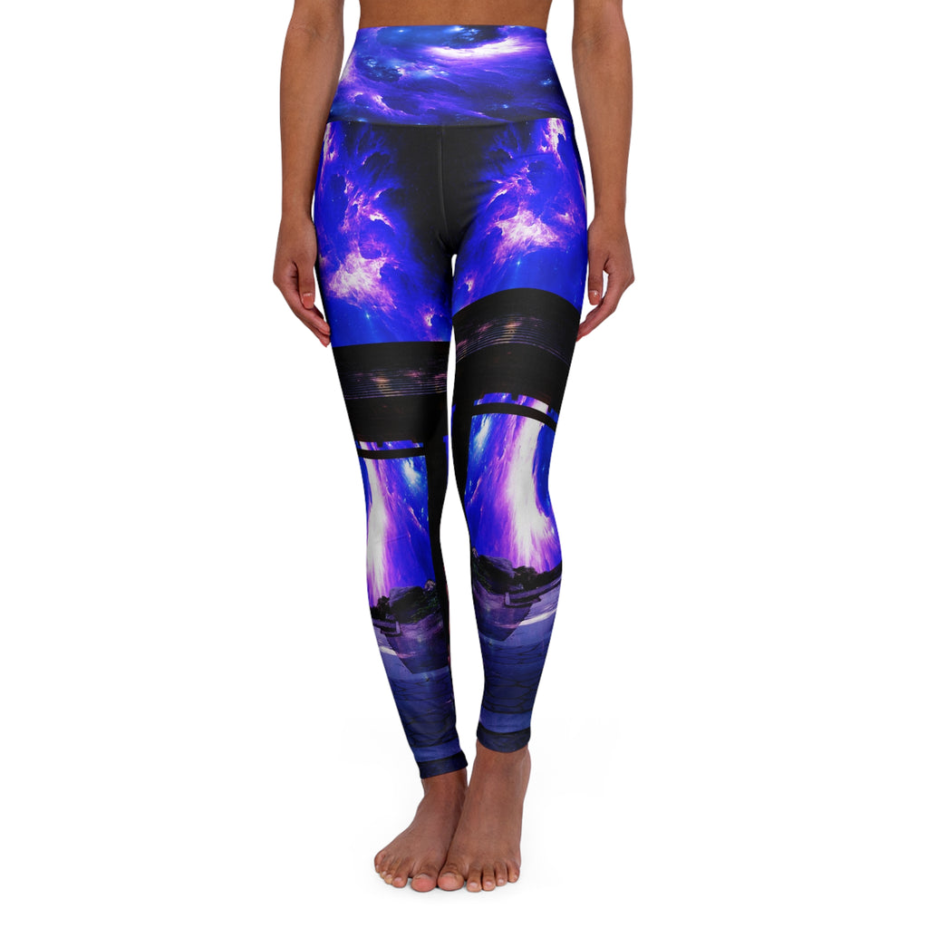 Amethyst Sapphire Pathway to Neverland Dreams High Waisted Yoga Leggings