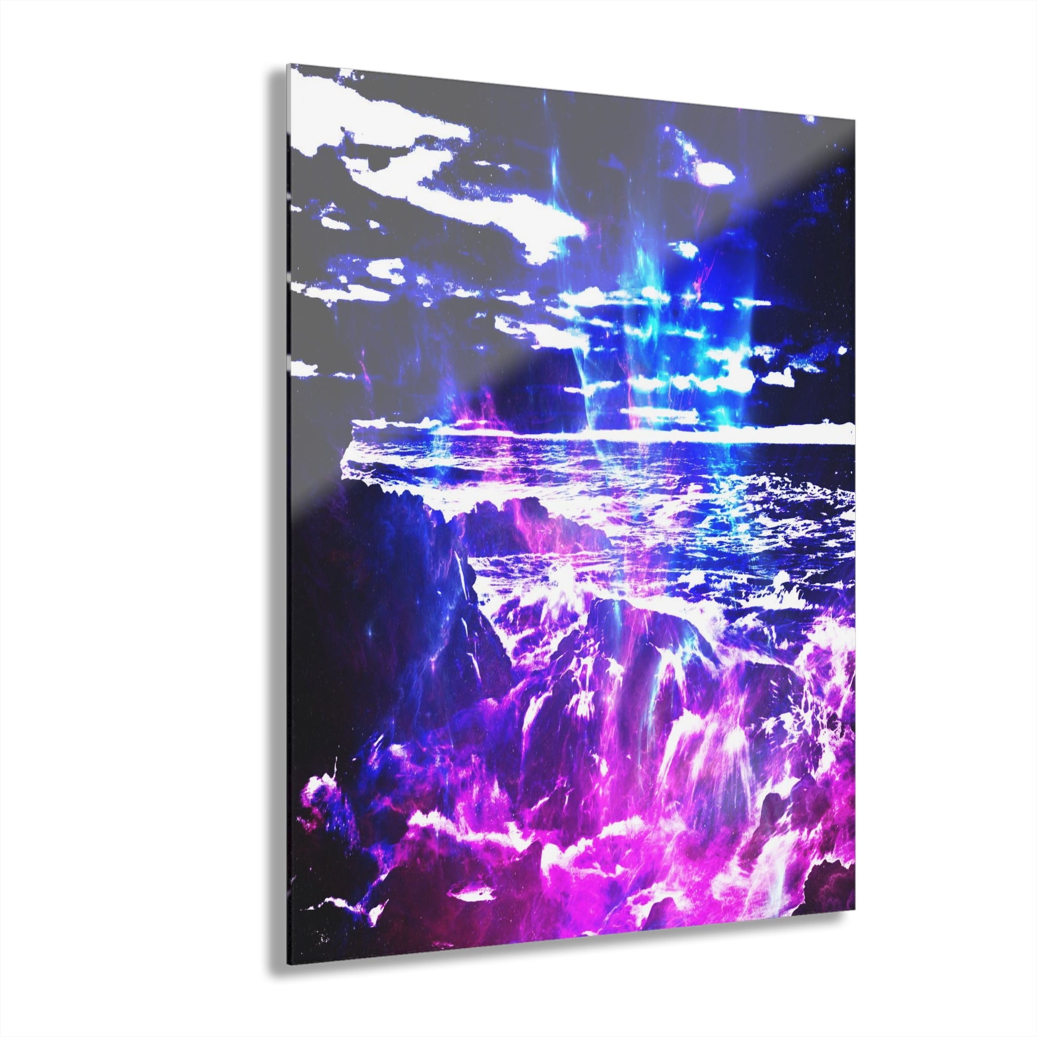 Amethyst Cosmic Falls Dreams Acrylic Prints (French Cleat Hanging)