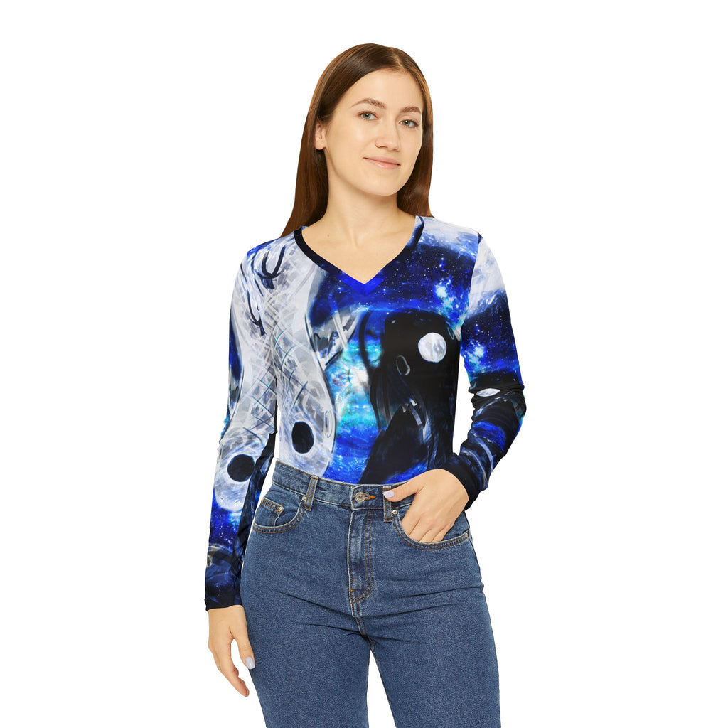 Amen Jin's Desires Koi Dreams Long Sleeve V-neck Shirt