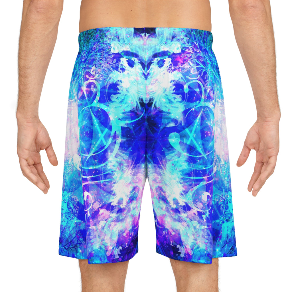 Amen Jin's Memories of Yesterday Buddha Meditations Basketball Shorts