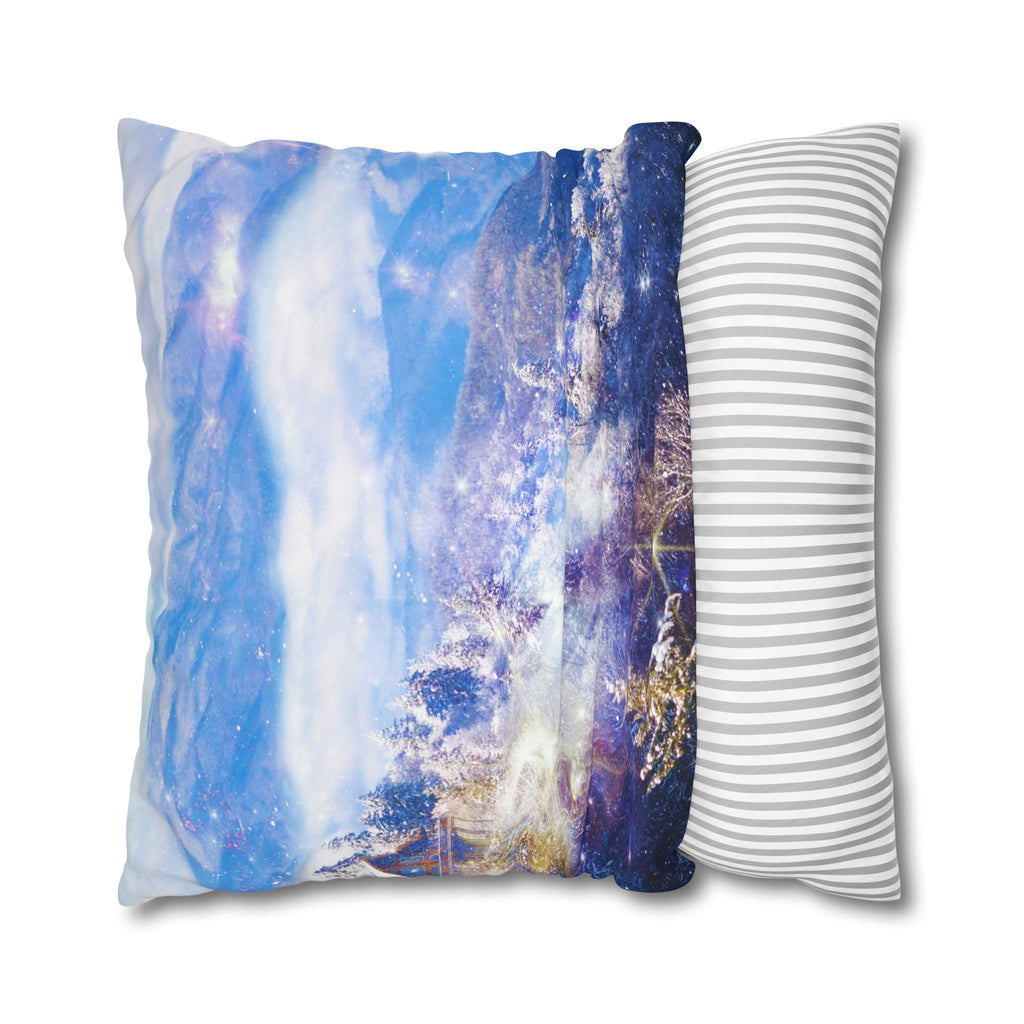 Katerina's Light a Way Smoky Mountain Dreams Square Poly Canvas Pillowcase