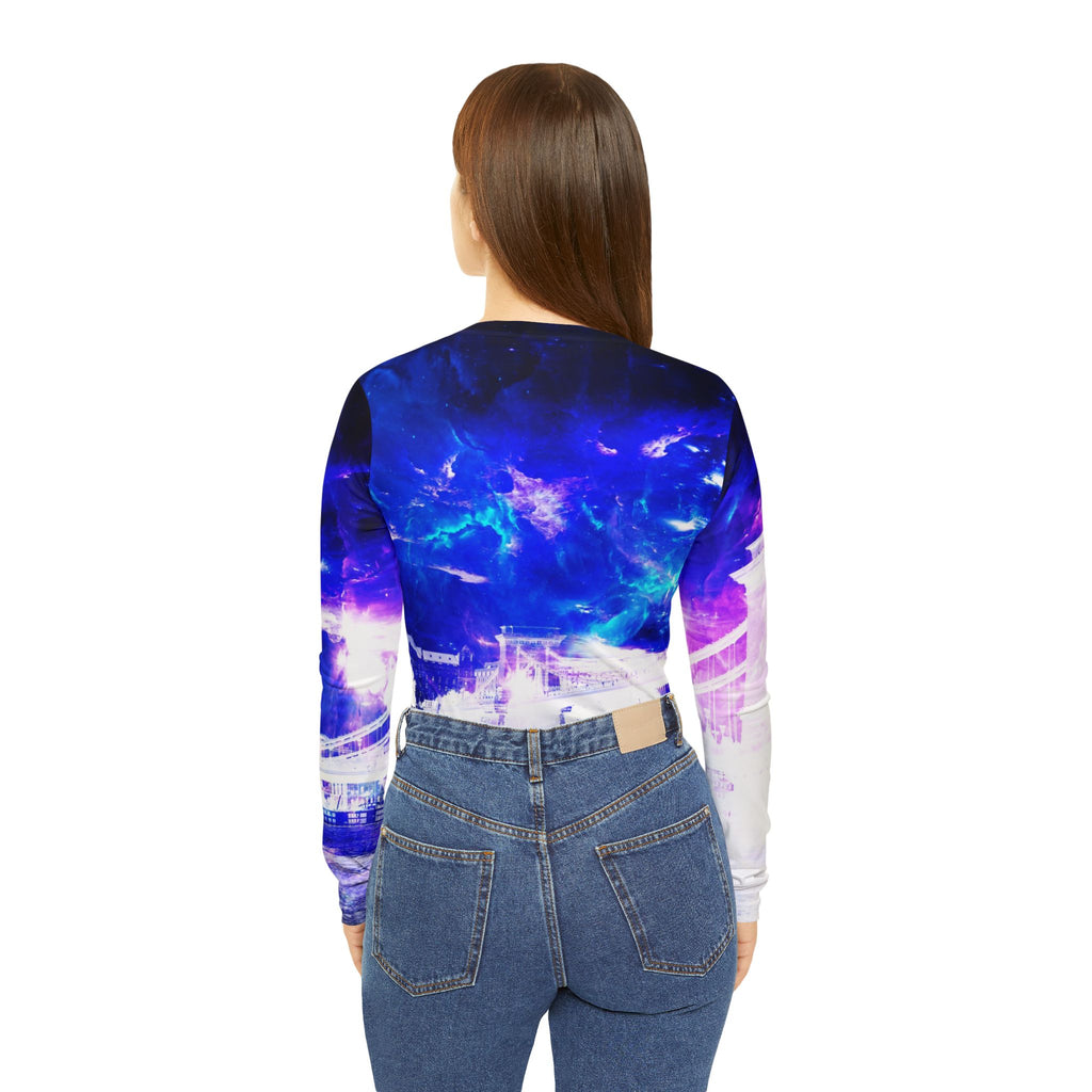 Ad Amoreum Amisi Amethyst Sapphire Budapest Dreams Long Sleeve V-neck Shirt